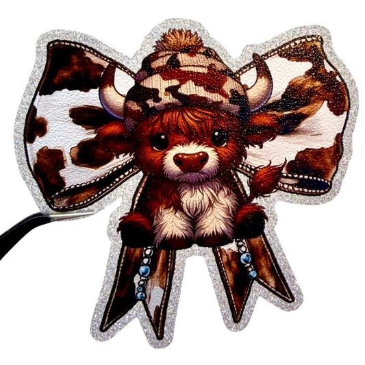 UV DTF Glitter Stickers | 3.5"–4" Textured Finish on Sparkly Silver Background – Waterproof Durable Decals for Tumblers, Laptops & More