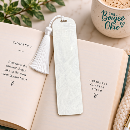 Acrylic Bookmark Blanks with Tassels – 4.7” x 1.25” Craft Blanks for UV DTF, UV Printing & Vinyl