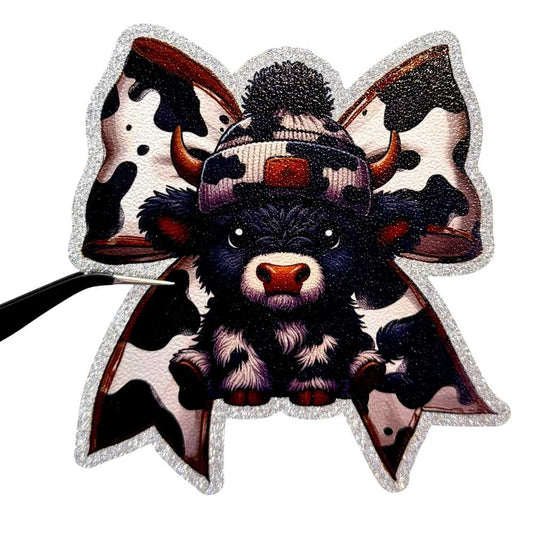 UV DTF Glitter Stickers | 3.5"–4" Textured Finish on Sparkly Silver Background – Waterproof Durable Decals for Tumblers, Laptops & More