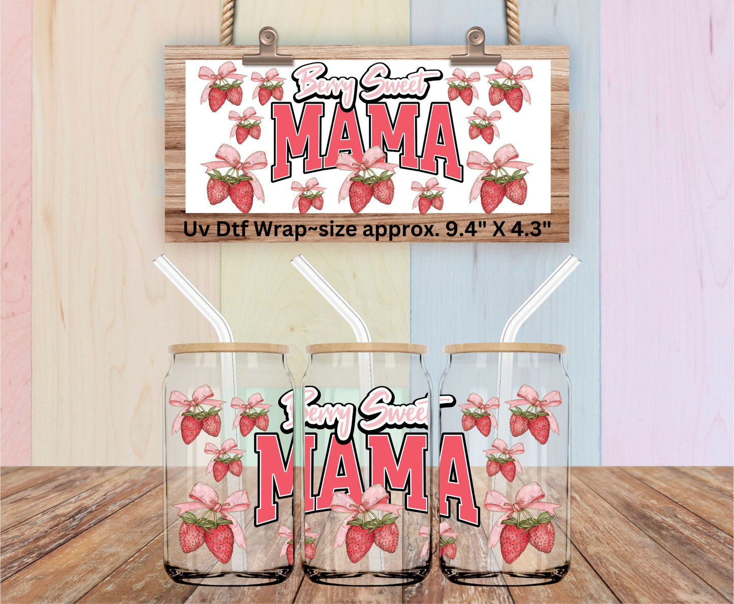 Uv Dtf Wrap Berry Sweet MAMA