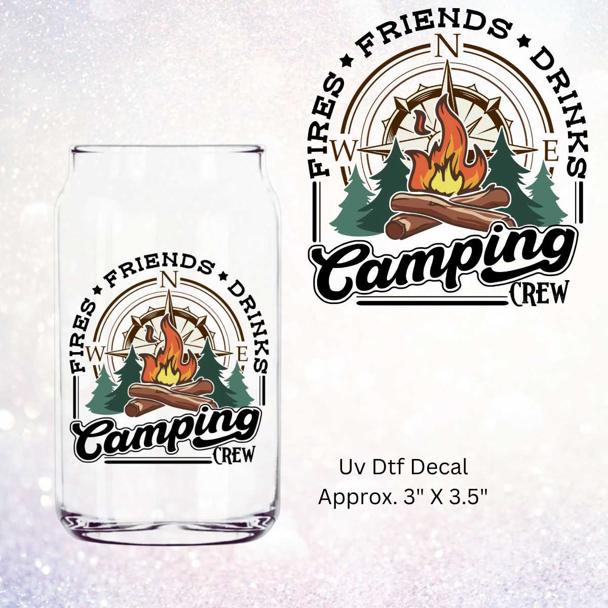 Uv Dtf Decal Camping Crew