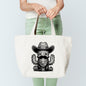 Cowboy Cactus In Black Tote Bag Sublimation Print