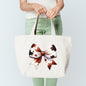 Cow Print Bow Brown Tote Bag Sublimation Print
