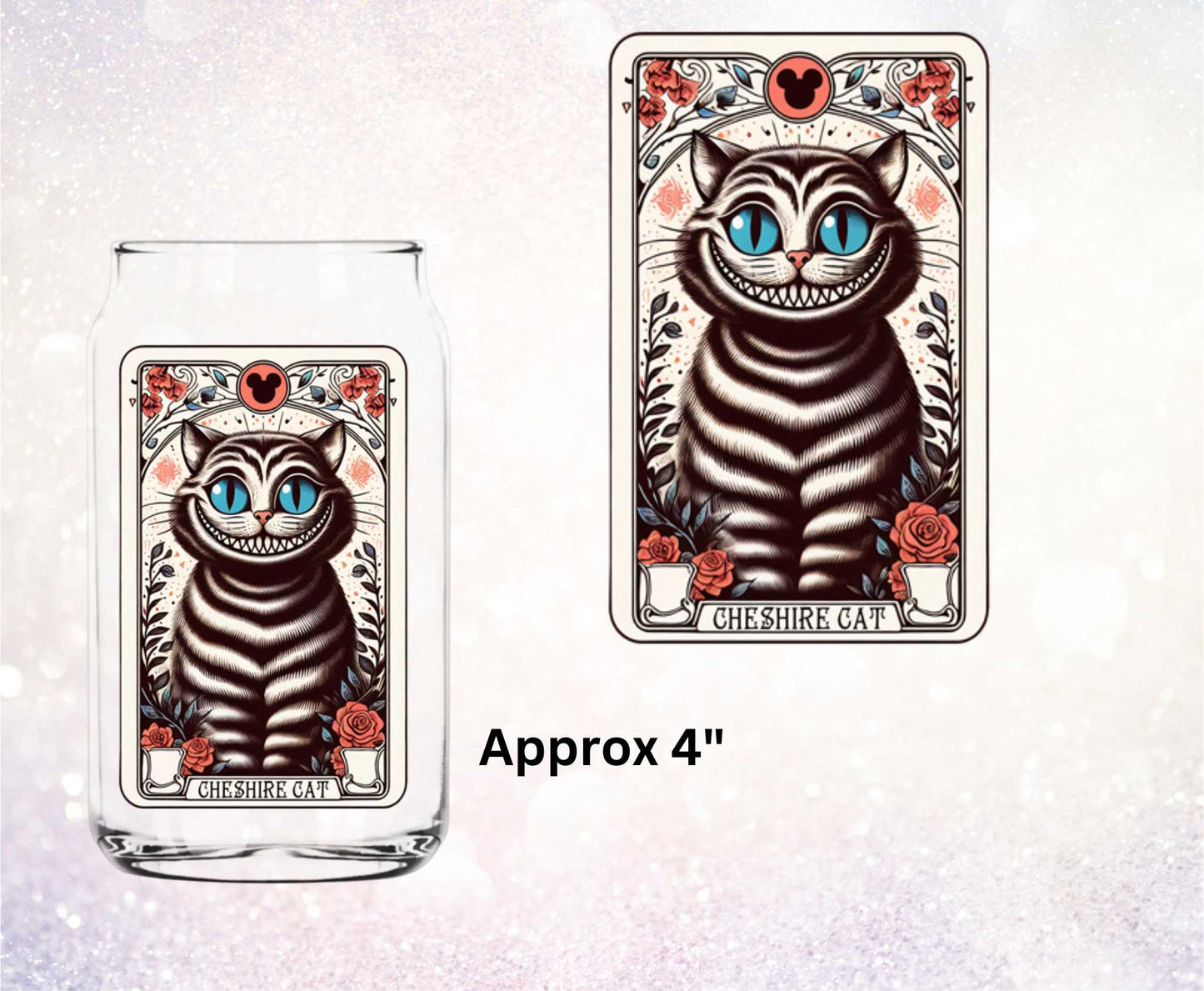 Cheshire Cat Tarot Card Double-Sided UV DTF Decal