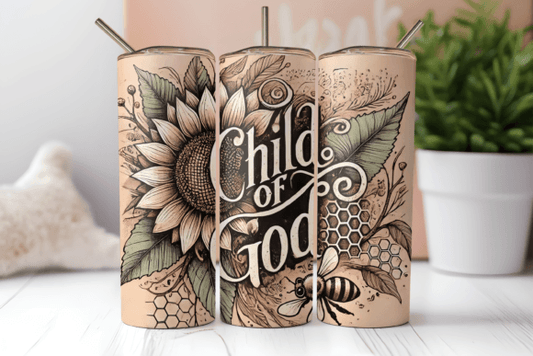 Child Of God 20oz Skinny Tumbler Sublimation Print