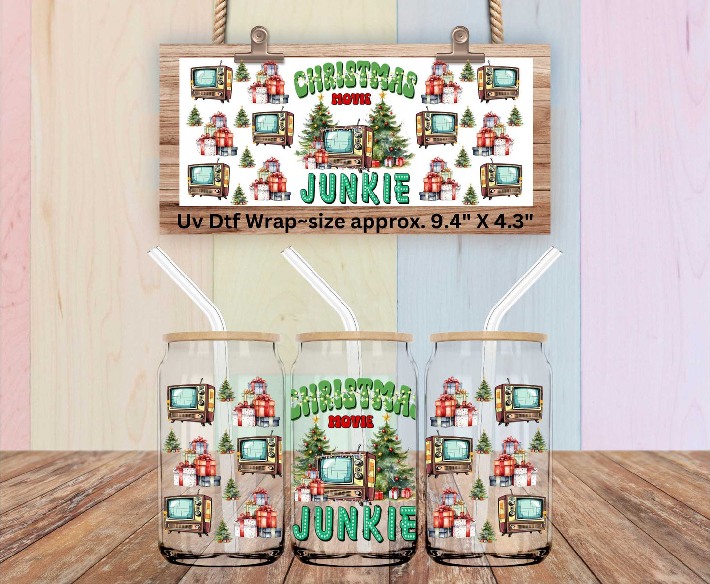 Double Sided Uv Dtf Wrap Christmas Movie Junkie