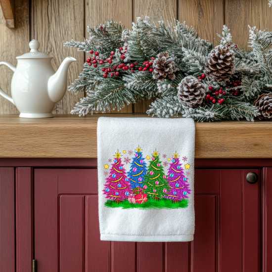Christmas Trees Towel Sublimation Print