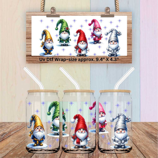 Double Sided Uv Dtf Wrap Winter Gnomes