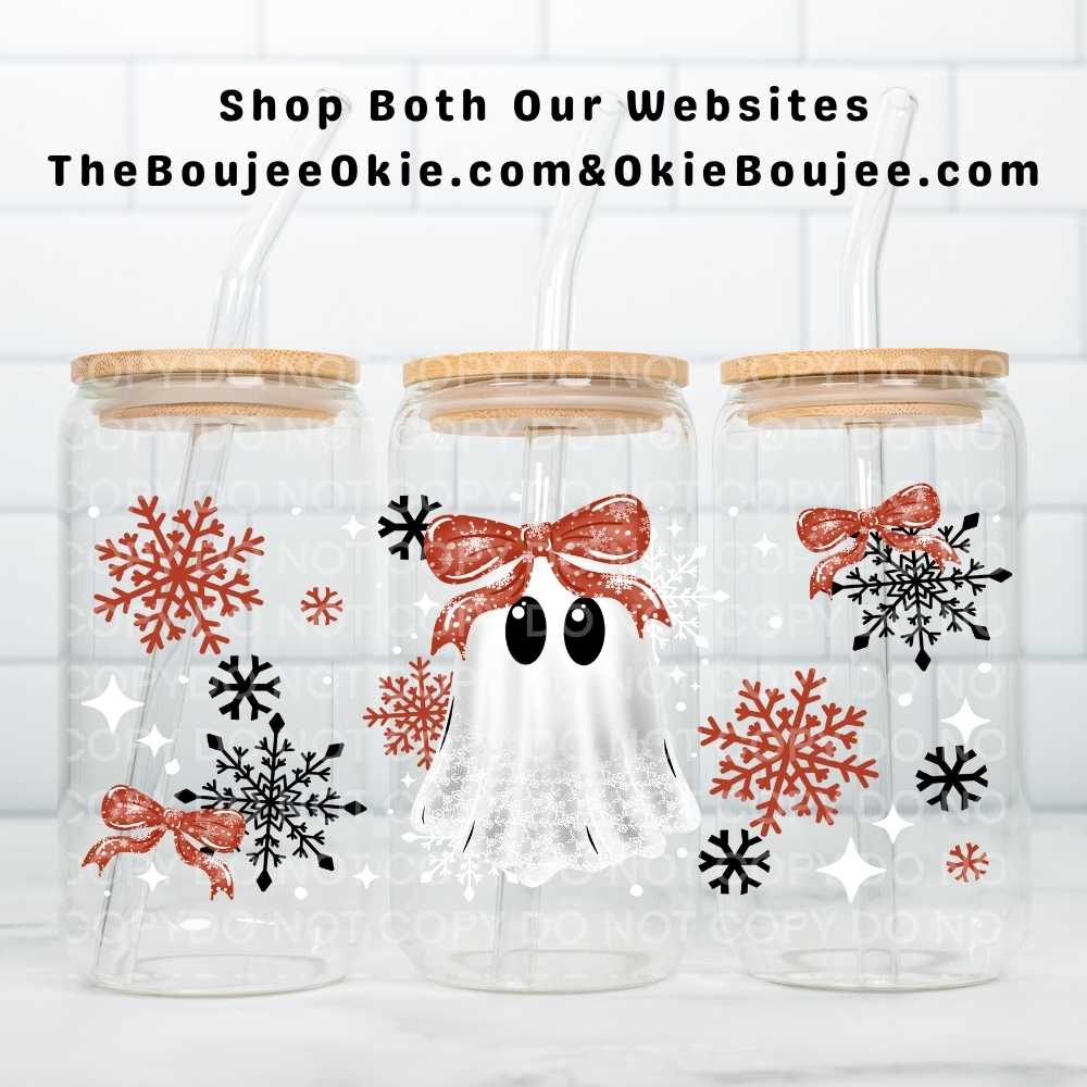 Lace Christmas Ghost Uv Dtf Wrap