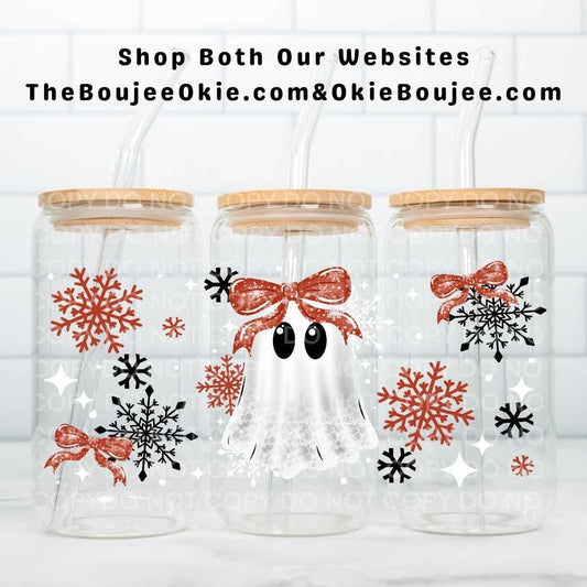 Lace Christmas Ghost Uv Dtf Wrap