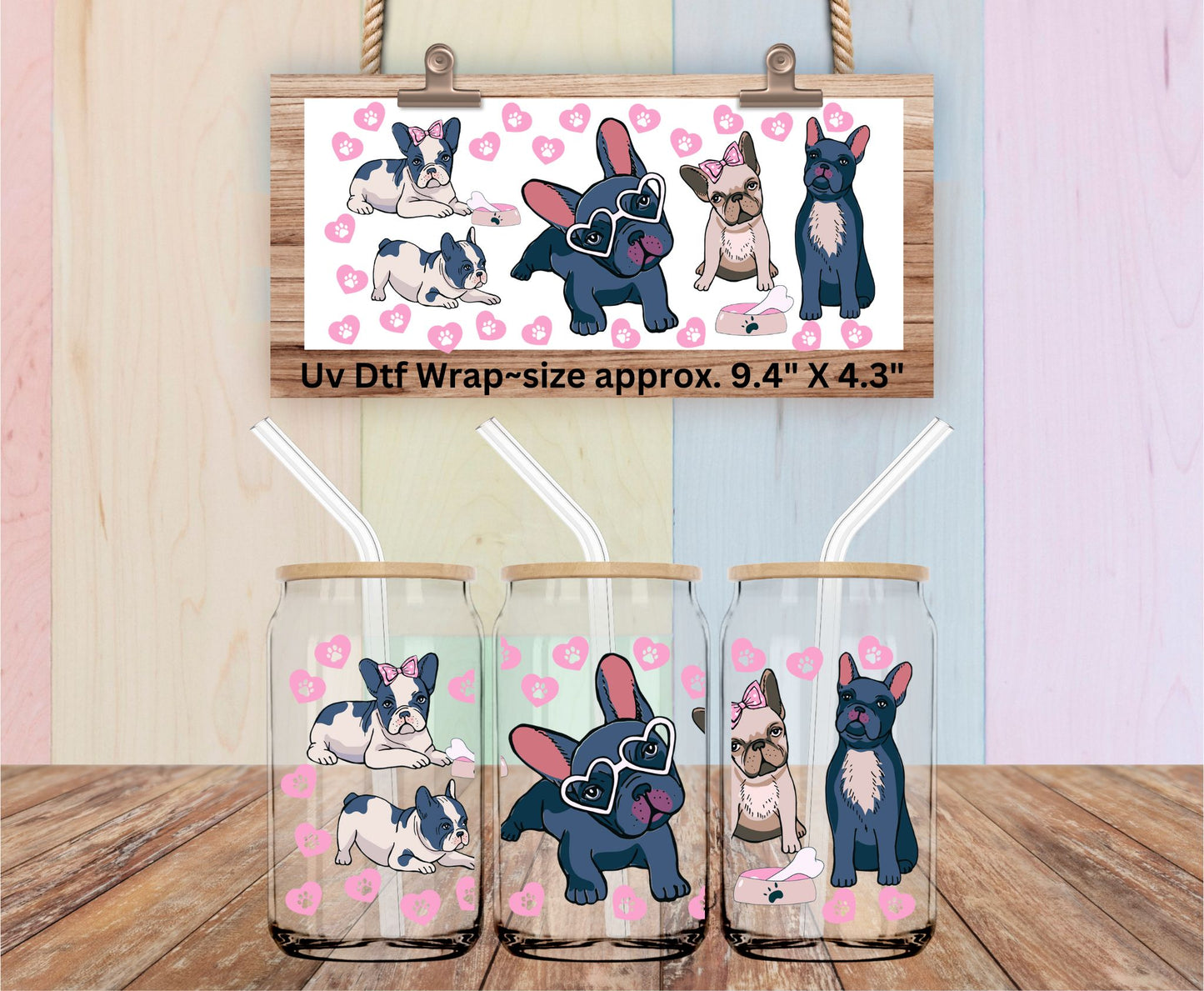 Uv Dtf Wrap French Bulldogs | Frenchies | Dogs | Bulldogs | Cute Dogs