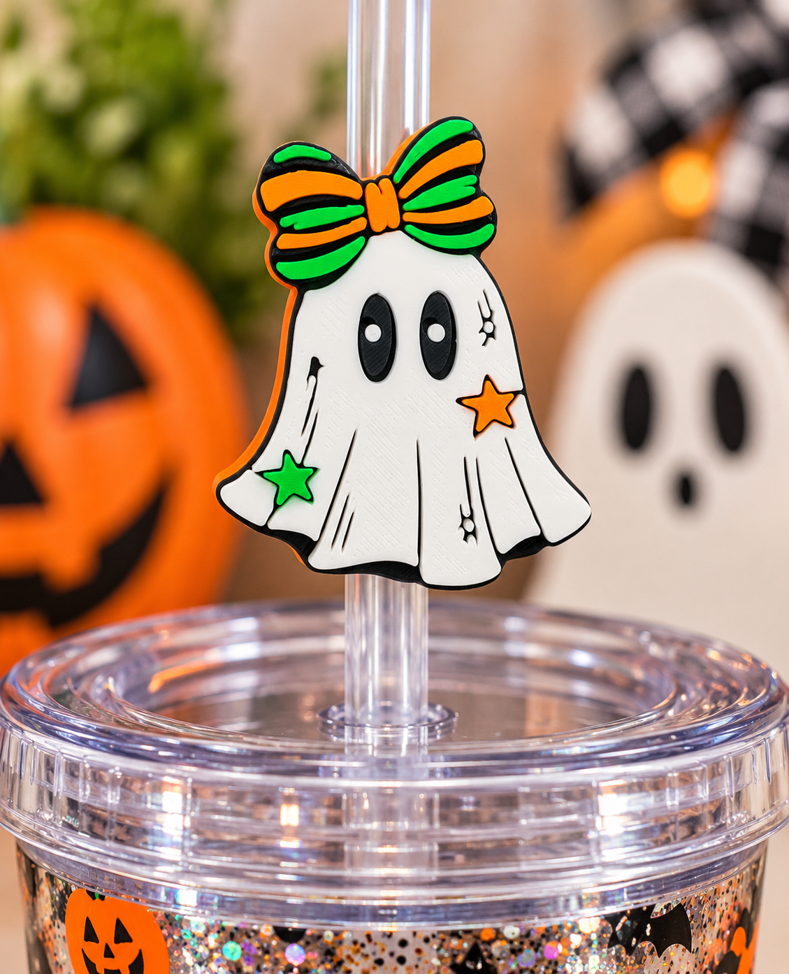 Little Ghost Straw Topper For Standard Straws