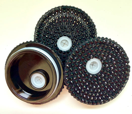 Black Acrylic Bling Lid For 16 and 20oz Beer Can Style Tumblers