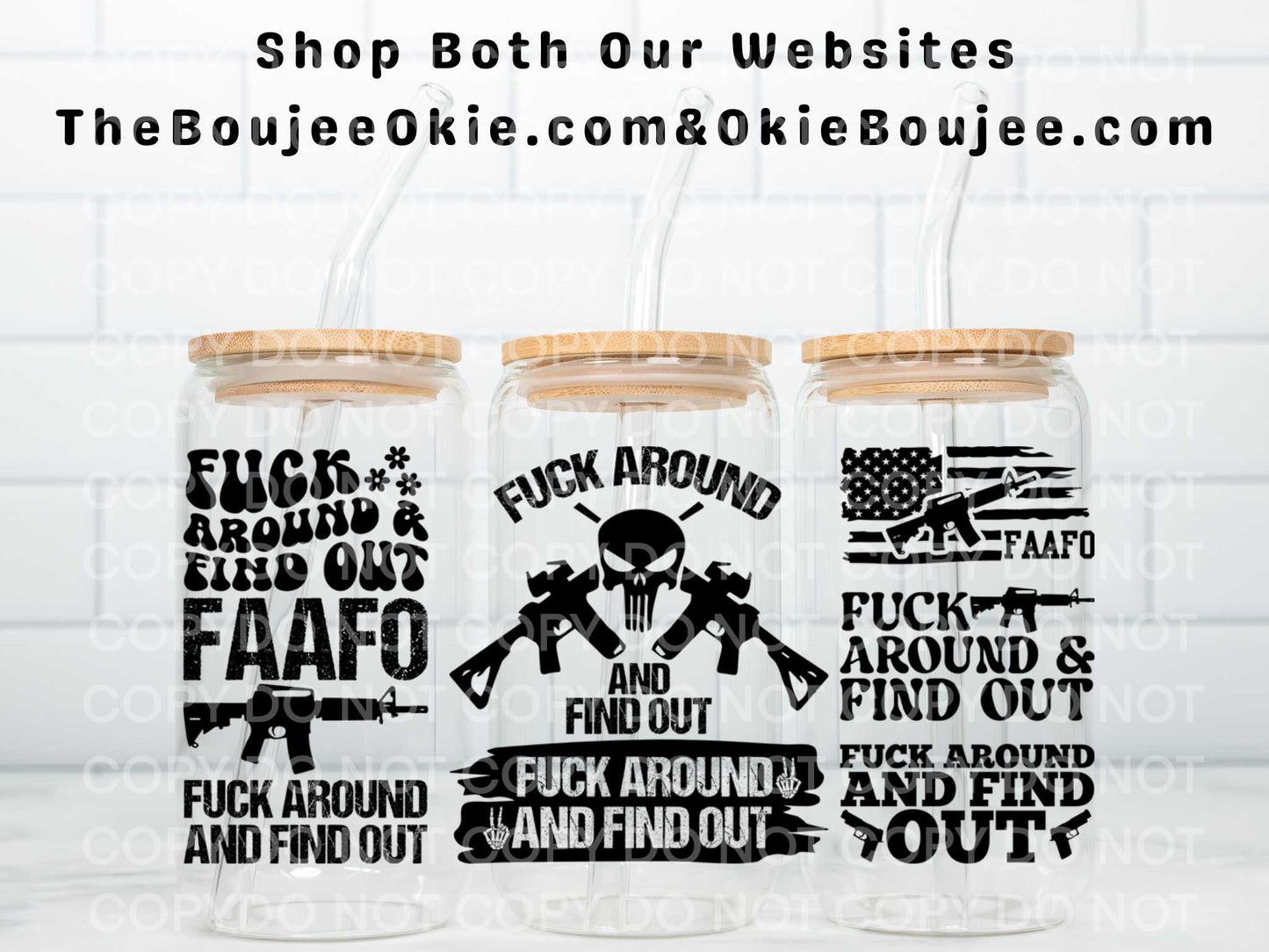 FAFO Fuck Around And Find Out Double Sided Uv Dtf Wrap