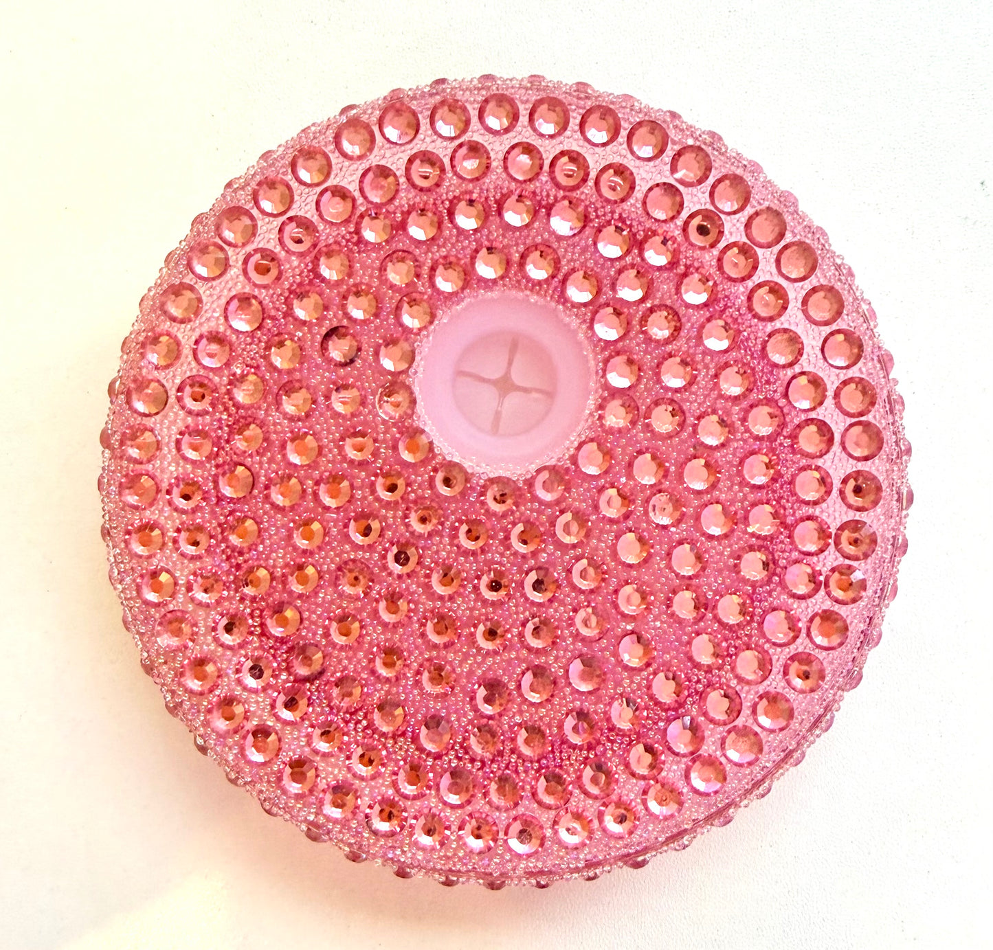 Light Rose Pink Acrylic Bling Lid For 16 and 20oz Beer Can Style Tumblers