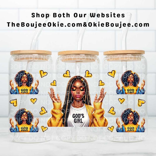 God's Girl Uv Dtf Cup Wrap Double Sided