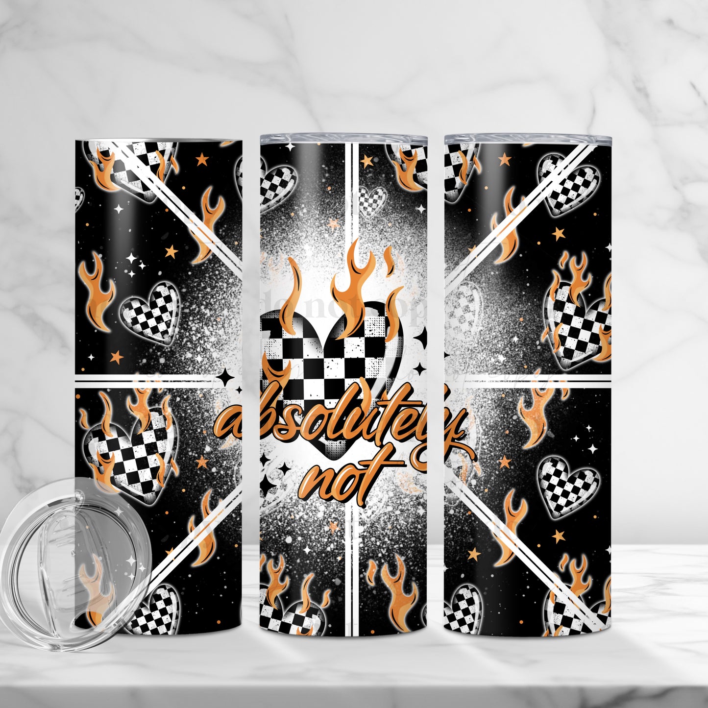 Absolutely Not 20oz Skinny Tumbler Sublimation Print