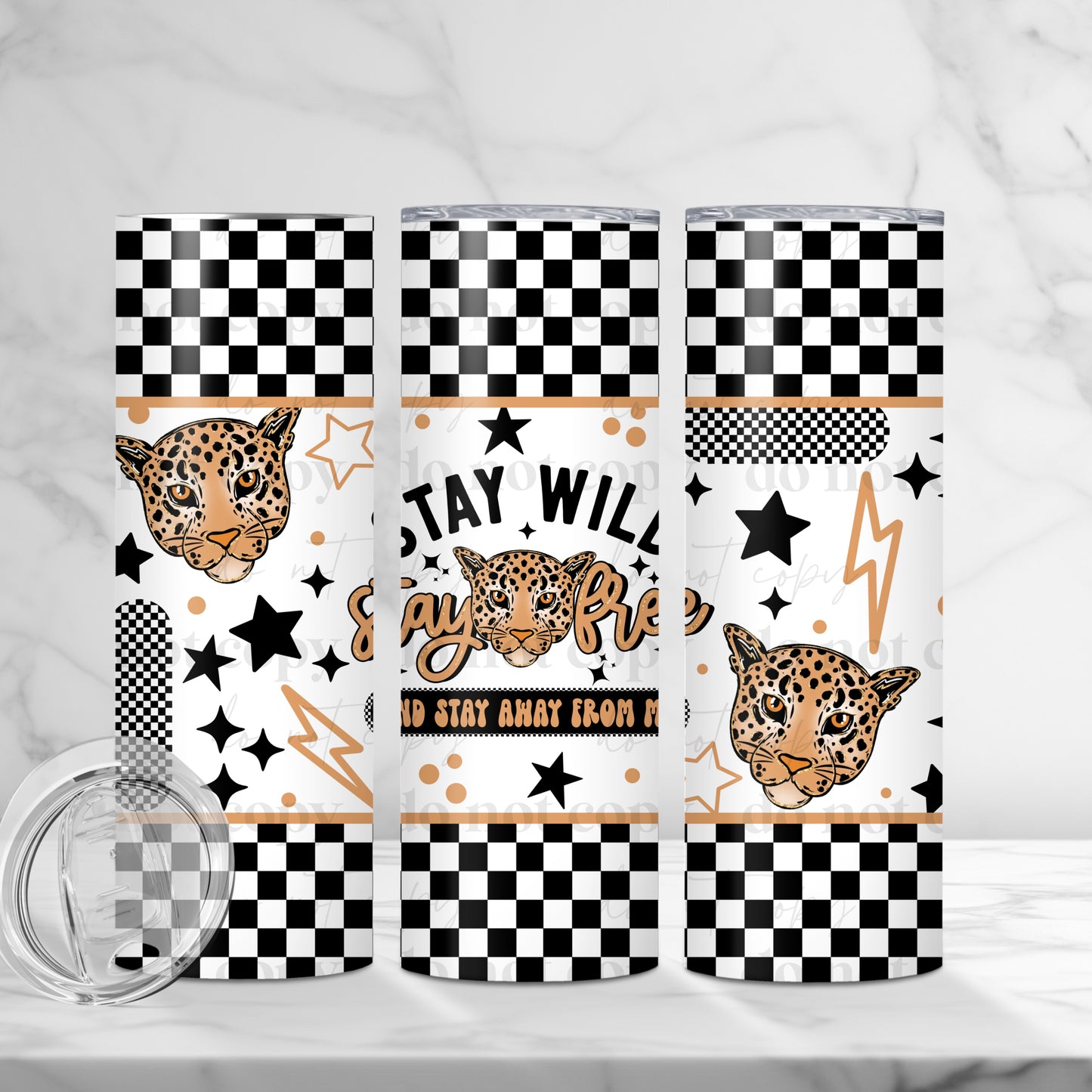 Stay Away From Me 20oz Skinny Tumbler Sublimation Print