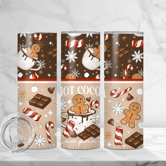 Hot Cocoa Company 20oz Skinny Tumbler Sublimation Print