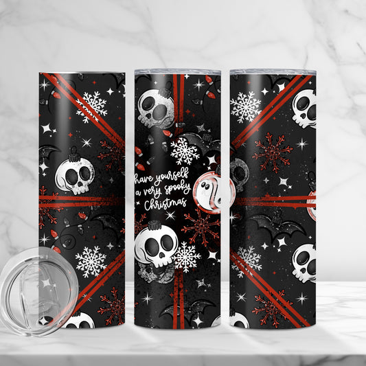 Very Spooky Christmas 20oz Skinny Tumbler Sublimation Print