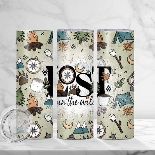 Lost In The Wild 20oz Skinny Tumbler Sublimation Print