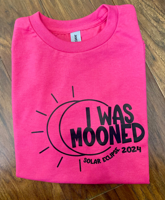 I Was Mooned Solar Eclipse 2024 | Short Sleeve T-Shirt | Youth | Kids| Unisex