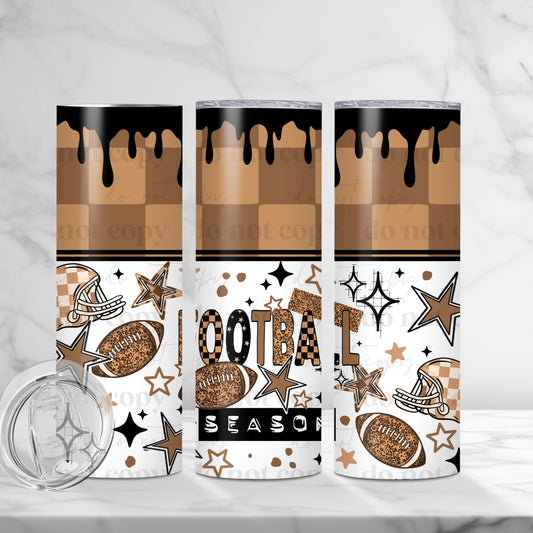 Football Season 20oz Skinny Tumbler Sublimation Print