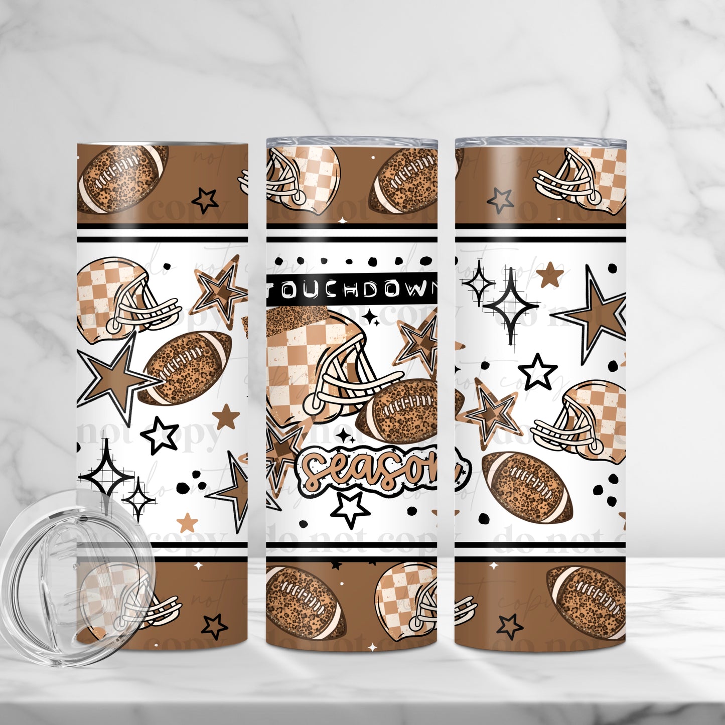 Touchdown Season 20oz Skinny Tumbler Sublimation Print
