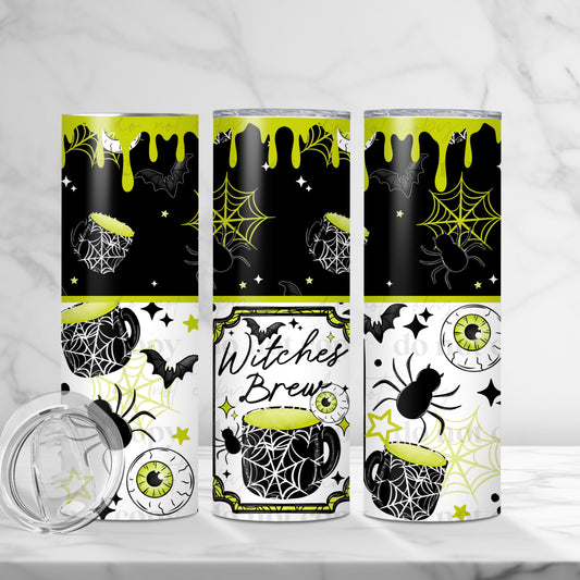 Witches Brew 20oz Skinny Tumbler Sublimation Print Halloween