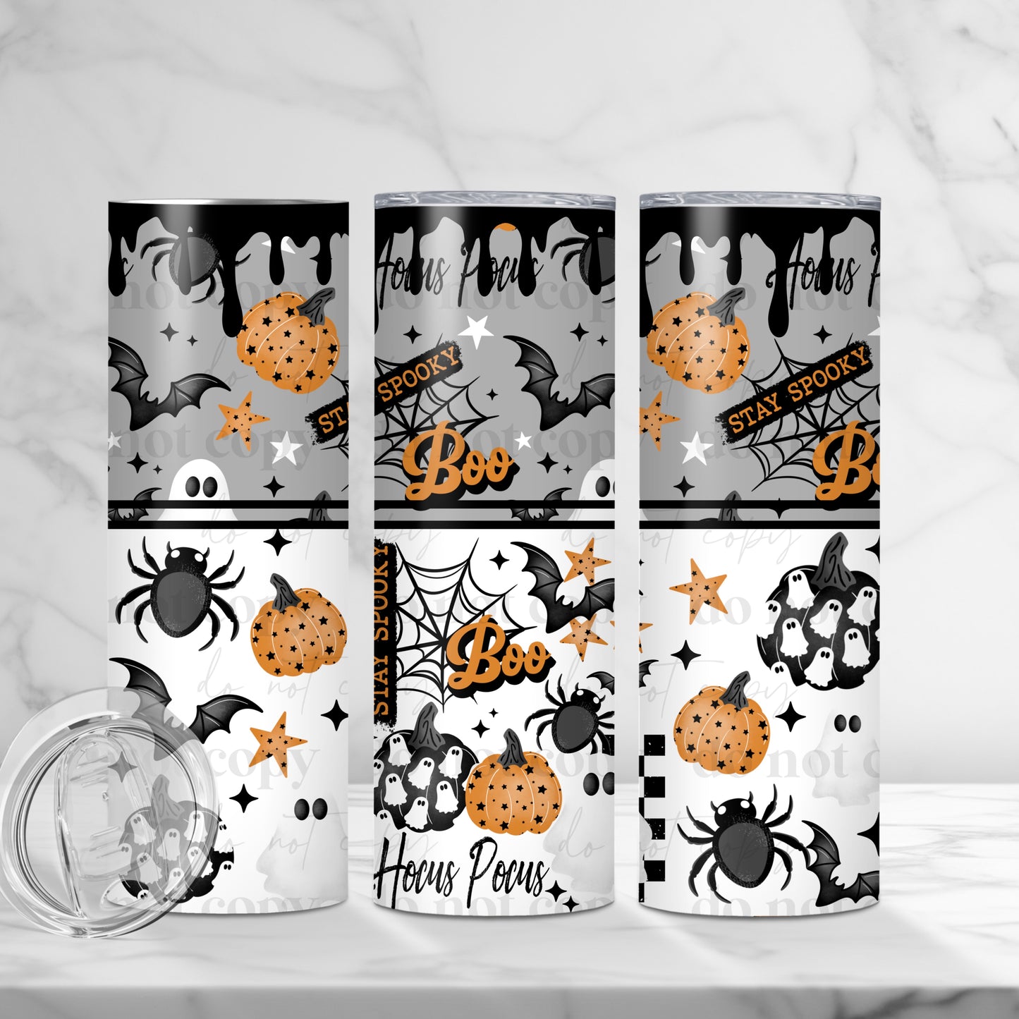 Stay Spooky Boo 20oz Skinny Tumbler Sublimation Print