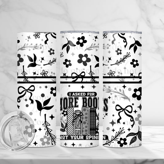 More Books 20oz Skinny Tumbler Sublimation Print