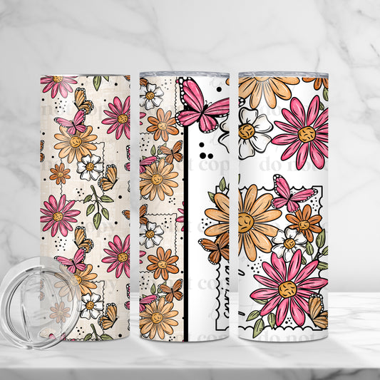 Spring Florals 20oz Skinny Tumbler Sublimation Print