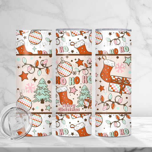 Ho Ho Ho 20oz Skinny Tumbler Sublimation Print