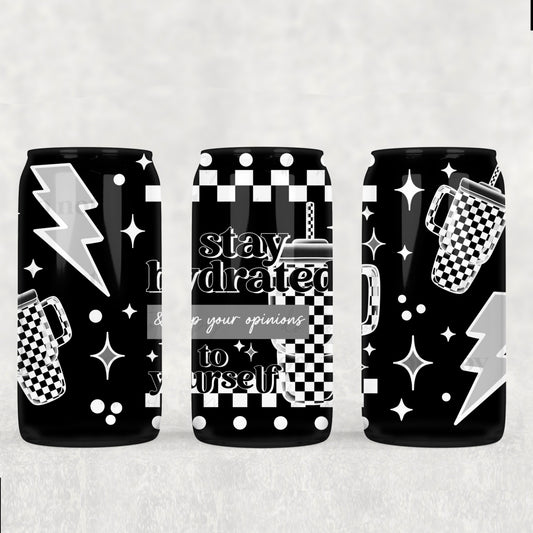 Stay Hydrated & Keep Your Opinions To Yourself Double-Sided UV DTF Wrap