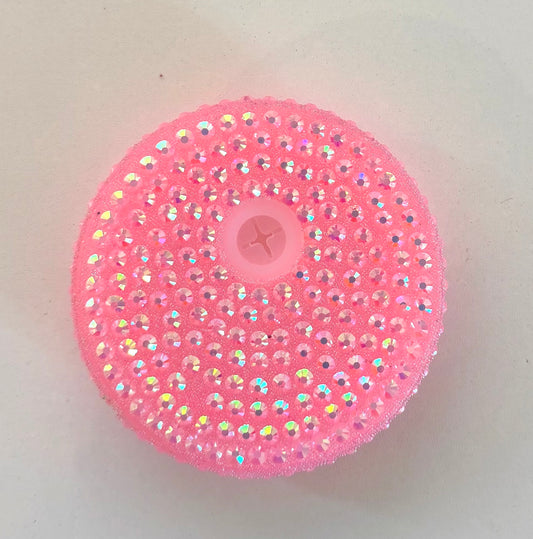 Light Pink Acrylic Bling Lid For 16 and 20oz Beer Can Style Tumblers