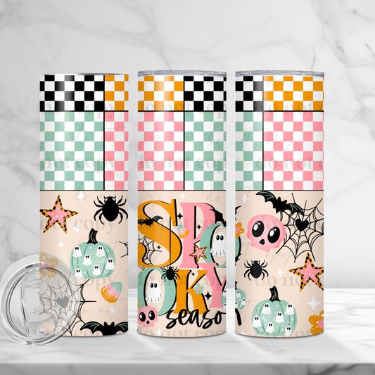 Spooky Season 20oz Skinny Tumbler Sublimation Print