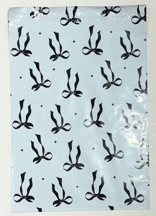 Polymailer Single~Black Coquette Bows  ~10 X 13