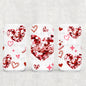 Valentine Disco Hearts UV DTF Double-Sided Wrap – 16oz Glass Can & Tumbler Design