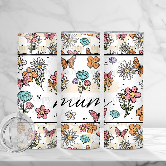 Floral Mum 20oz Skinny Tumbler Sublimation Print
