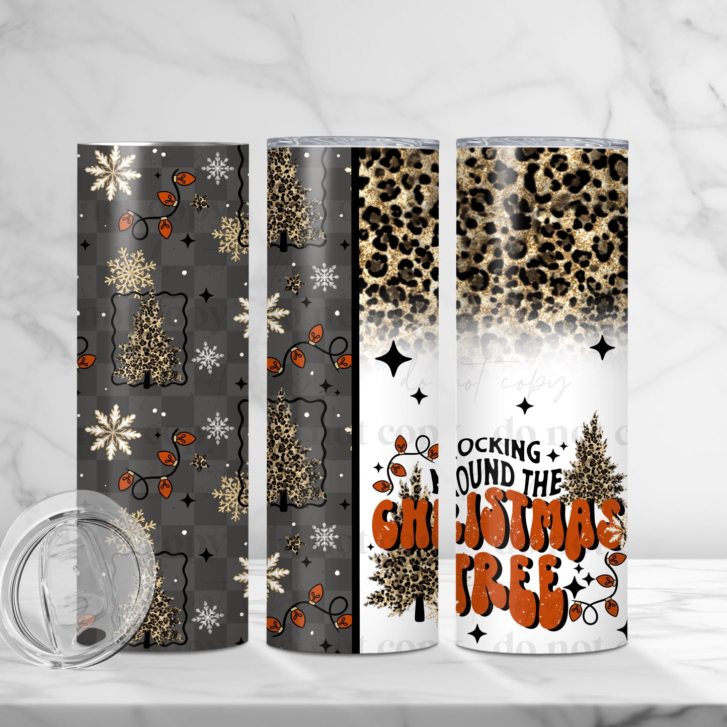 Rocking Around The Christmas Tree 20oz Skinny Tumbler Sublimation Print