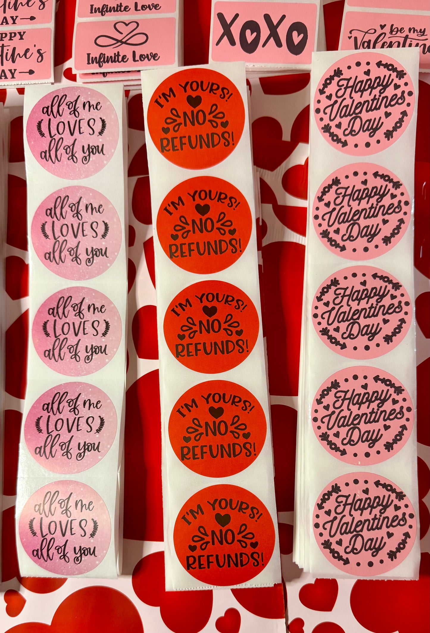 Valentine Thermal Label Shipping Packaging  Stickers