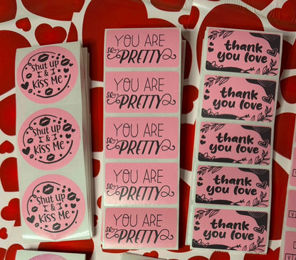 Valentine Thermal Label Shipping Packaging  Stickers