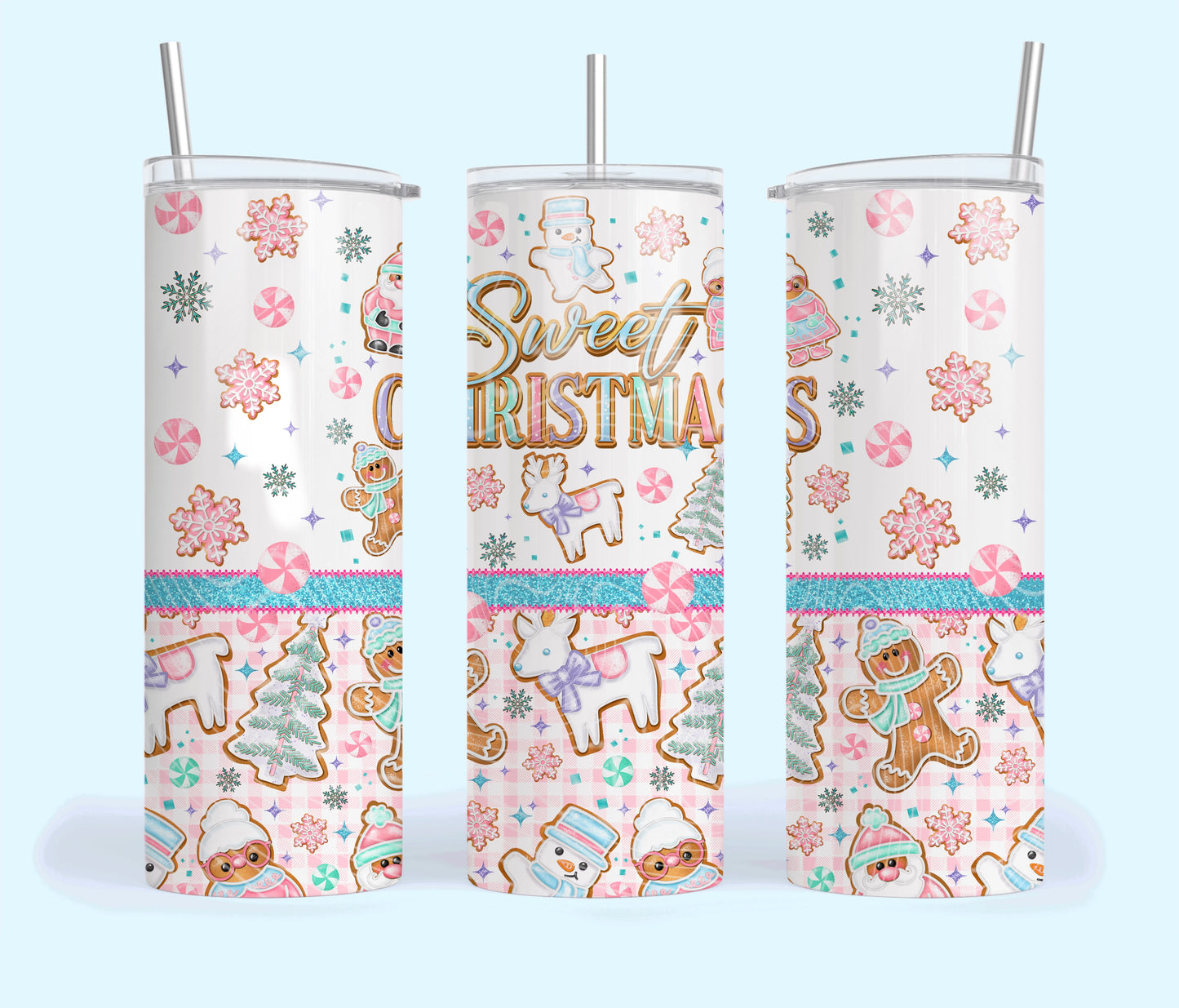 Sweet Christmas 20oz Skinny Tumbler Sublimation Print