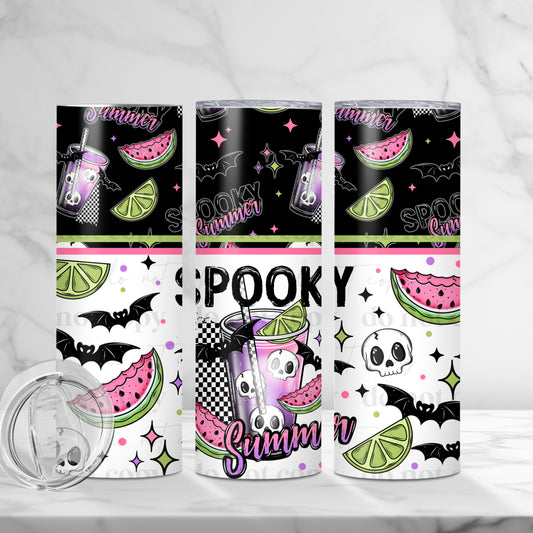 Spooky Summer 20oz Skinny Tumbler Sublimation Print