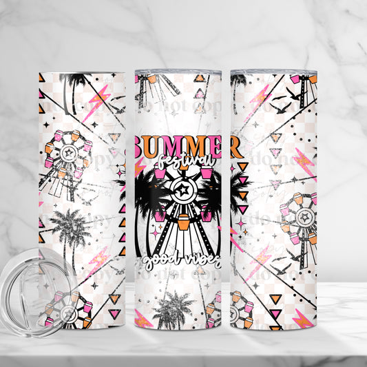 Summer Festival 20oz Skinny Tumbler Sublimation Print