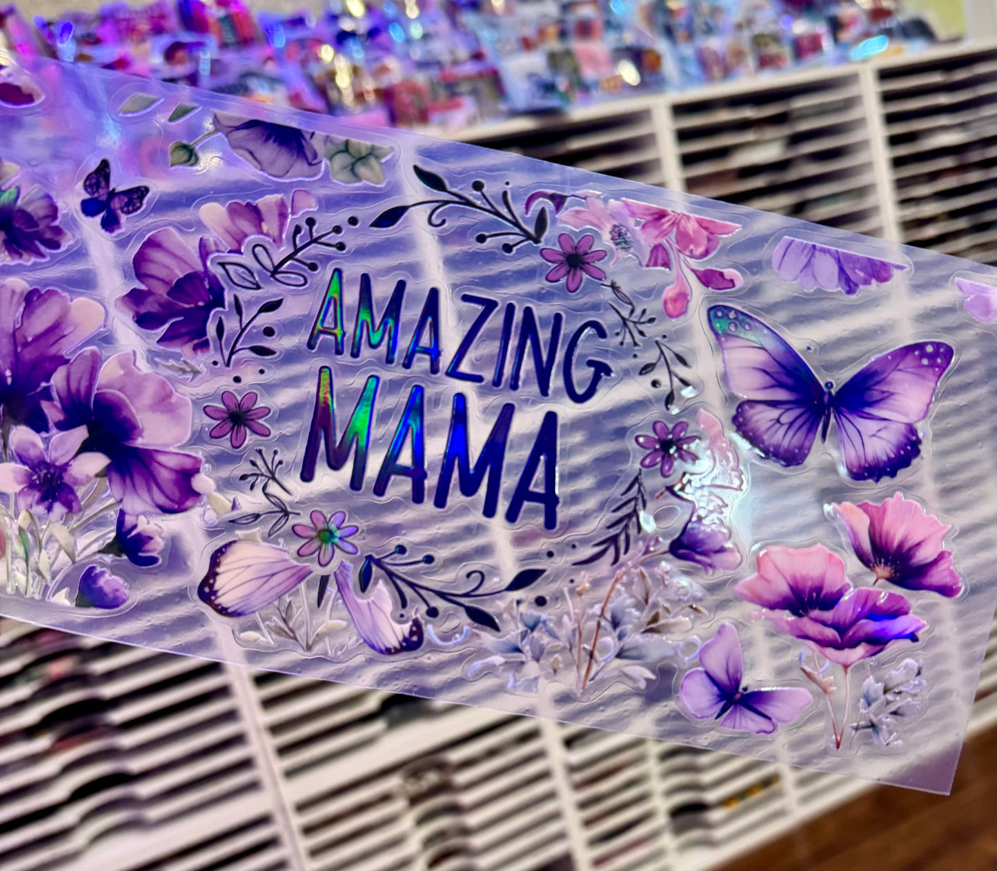 Amazing Mama Holographic Uv Dtf Wrap