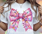 Christmas Lights Coquette Bow Dtf Print Transfer Child 6"
