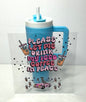 Please Let Me Drink My Iced Coffee In Peace Mini Tumbler Keychain Uv Dtf Wrap or Decal