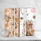Gingerbread Bow Coffee 20oz Skinny Tumbler Sublimation Print