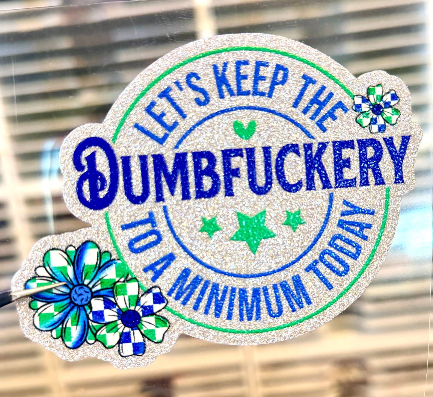 UV DTF Glitter Stickers | 3.5"–4" Textured Finish on Sparkly Silver Background – Waterproof Durable Decals for Tumblers, Laptops & More